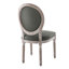 Chaise d'appoint capitonnée à dossier King Louis en noir / gris clair-174755051-174755054