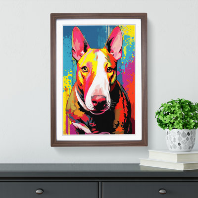 English Bull Terrier Pop Art - Framed Print