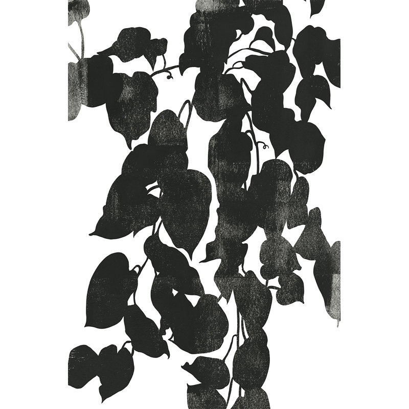Pothos Silhouette II by Emma Caroline - Painting, Black Floater Framed, 122cm H x 81cm W