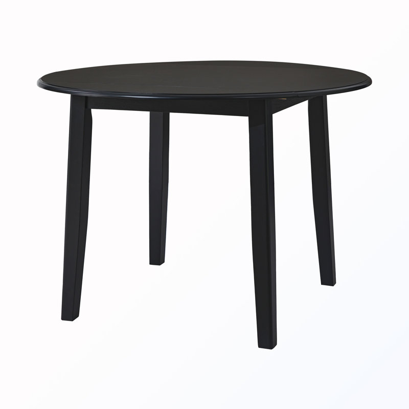 Extendable Round Dining Table, Black