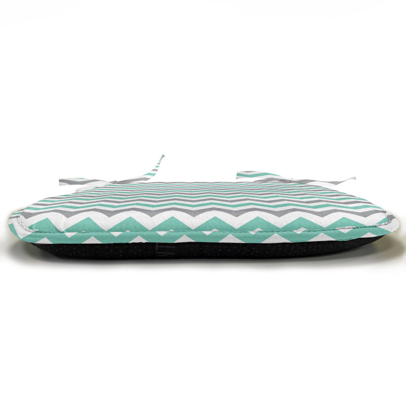 Chair Pad Cushion, Seafoam/Grey