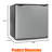 1.6 Cu.Ft Energy-Efficient Compact Refrigerator With Freezer – Sleek Single-Door Design, Convenient Slide-Out Glass Shelves, Perfect For Small Spaces In Homes, Offices & Dorms,Platinum-113510607