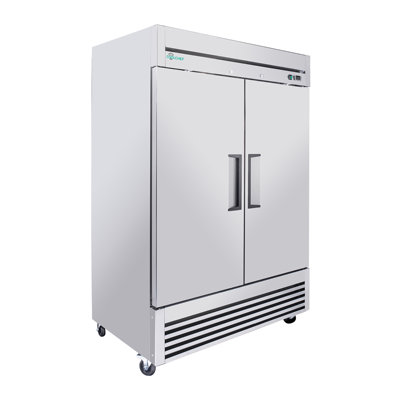 54" W  49 Cu. Ft. 2 Door Commercial Reach In Freezer Stainless Steel