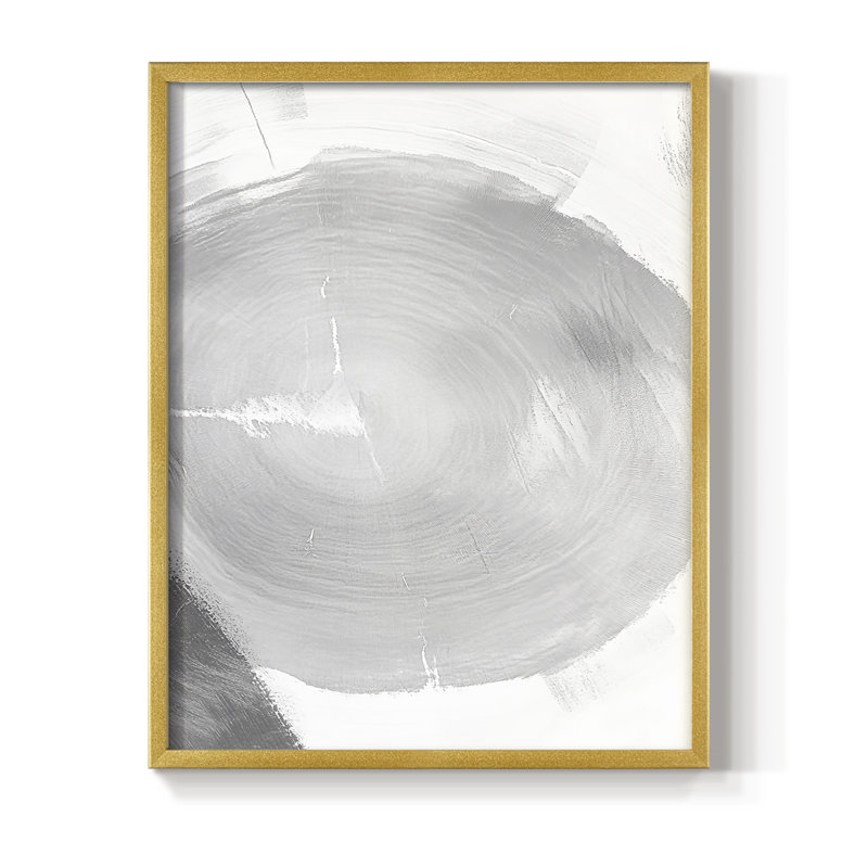 Abstrait, imprimé encadré - prêt à accrocher -, H 10 po x l 8 po, Or