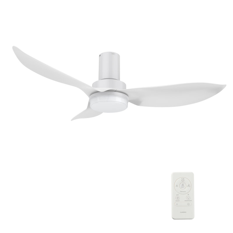45"  Smart DC Ceiling Fan with Light, Remote control, White