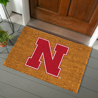 Grand tapis couleur coco de l'Université du Nebraska, 36 po x 24 po
