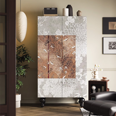 Retro double-door durable cloakroom wardrobe