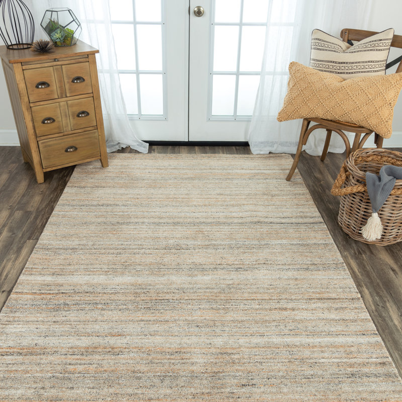 Tapis brun touffeté à la main Lemanski, Rectangle 8 pi 6 po x 11 pi 6 po