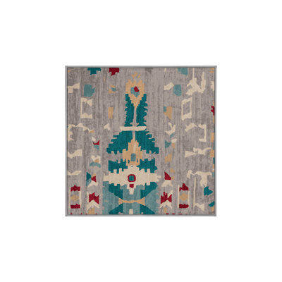 Machine Washable Grey Area Rug