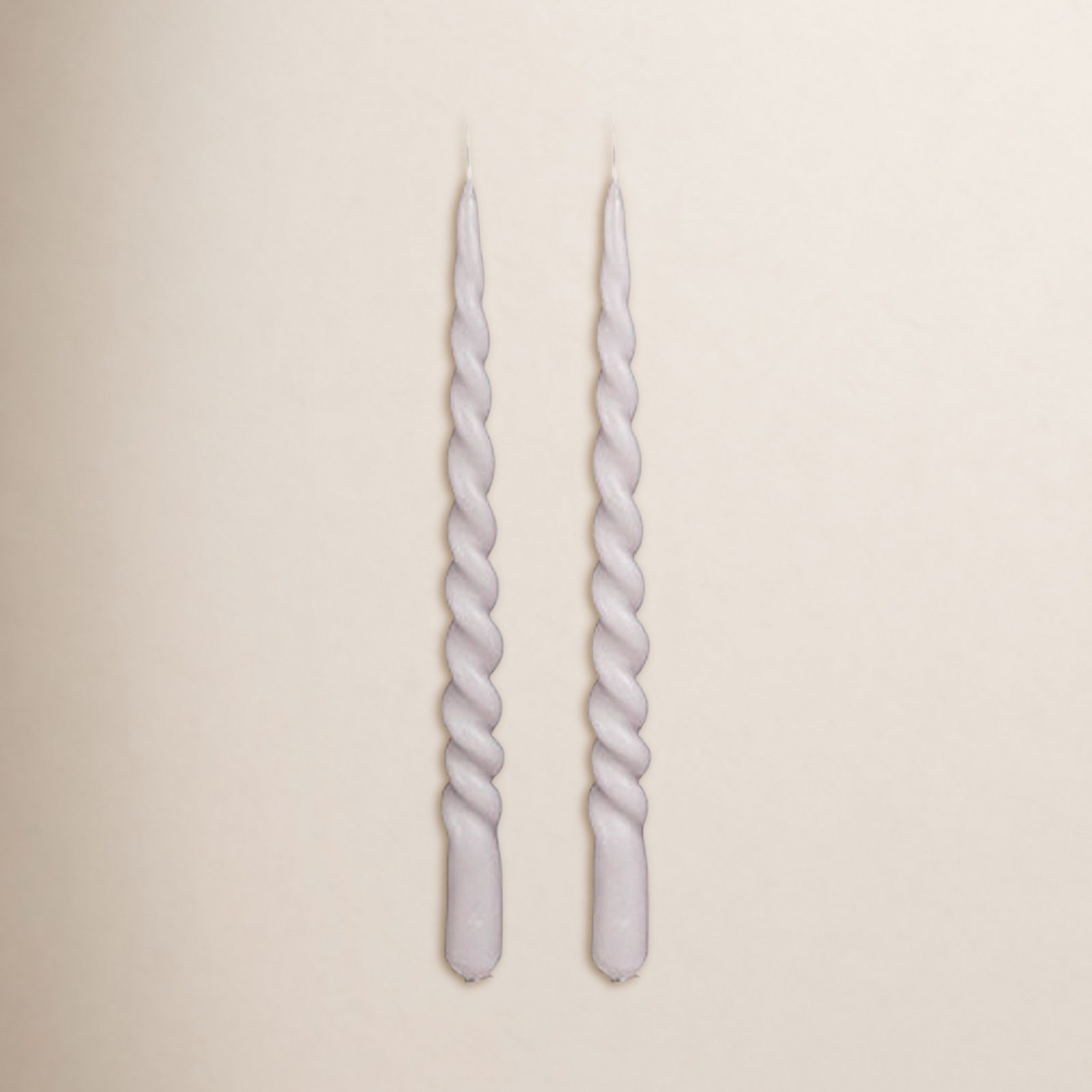Unscented Taper Candle Set, Light Gray