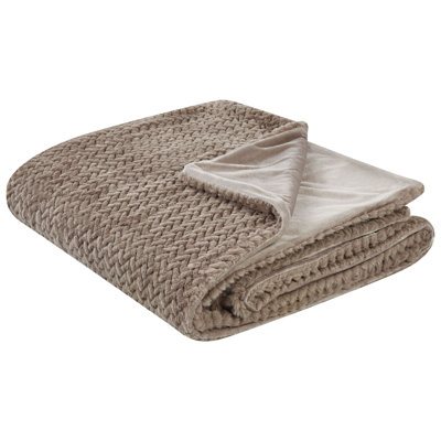 SURMI Polyester Solid Colour Bedspread
