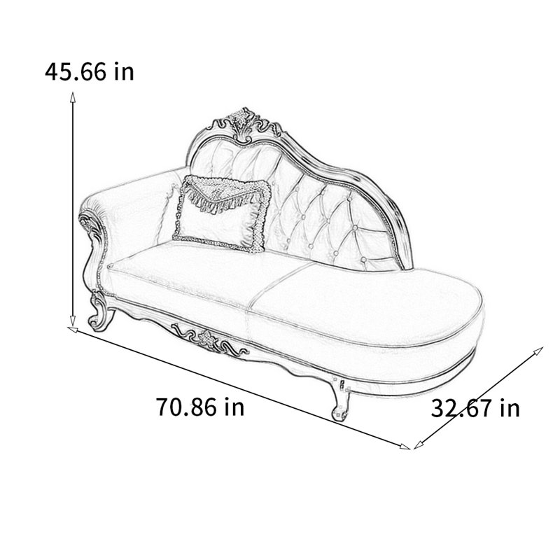 Chaise en chêne élégante et luxueuse, Orienté à gauche (vu de face)