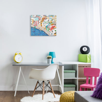 Coastal Town Harbor Canvas, design by Carla Daly