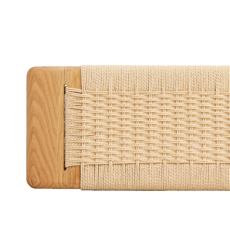 Banc de salle à manger en bois massif avec assise en chêne naturel intemporel