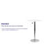 Table carrée ajustable en bois blanc Annalese 23,75 po (plage réglable de 33 po à 40,5 po)