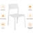 Outdoor Patio Dining Chairs Set Of 4, Stackable Plastic/Resin Side Chair For Indoor Outdoor, 4 Pieces Bistro Chairs For Balcony, Garden, Backyard-1392571325