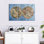 World Map " Ocean Hemispheres Map " by Tess P 3 - Pieces