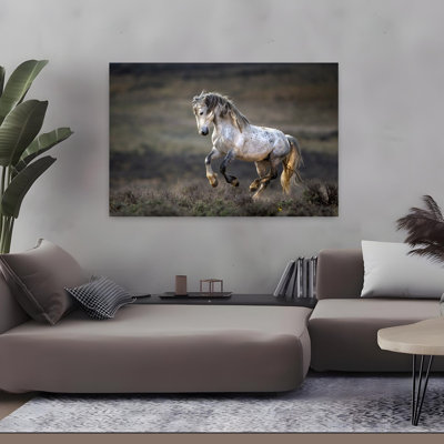 «Majestic Wild Horse», art contemporain de paysage cheval contemporain