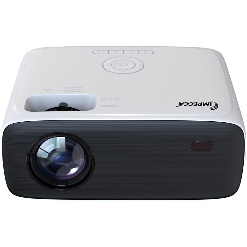 Impecca Portable Home Theatre Projector, 200 ANSI Lumens, 720P, up to 180” w/ Protective Case