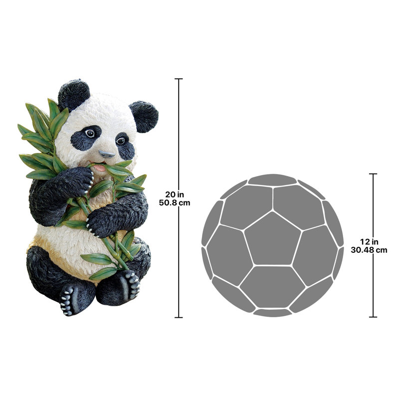Hand-Painted Black and White Resin Panda Sculpture