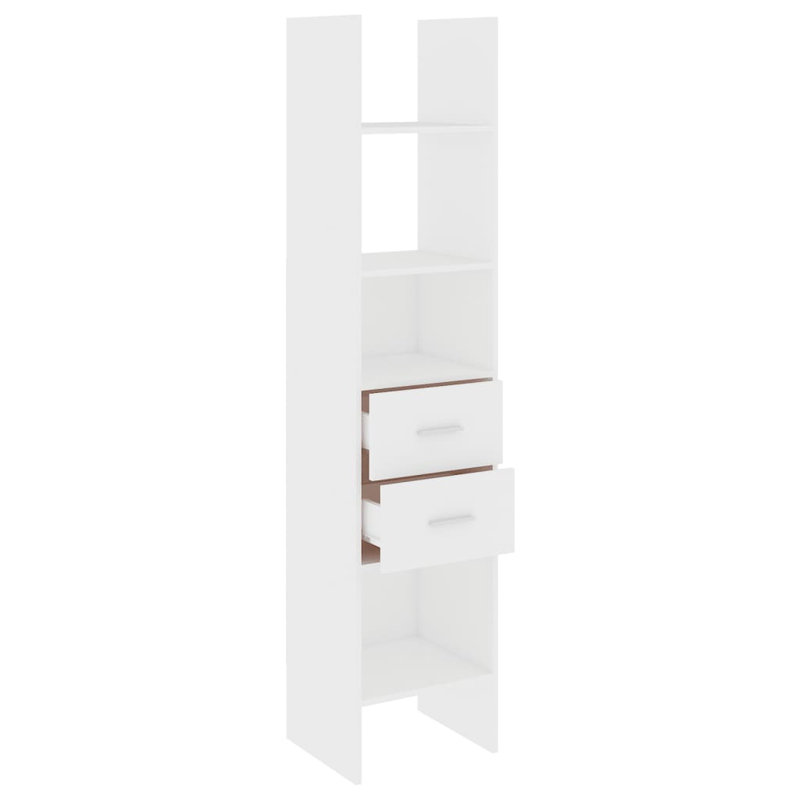 Doristine 180cm H x 40cm W Standard Bookcase, White