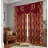 Alcott Hill® Jacquard Burgundy Curtain - 1 Panel with Valance, 84" for Bedroom & Living