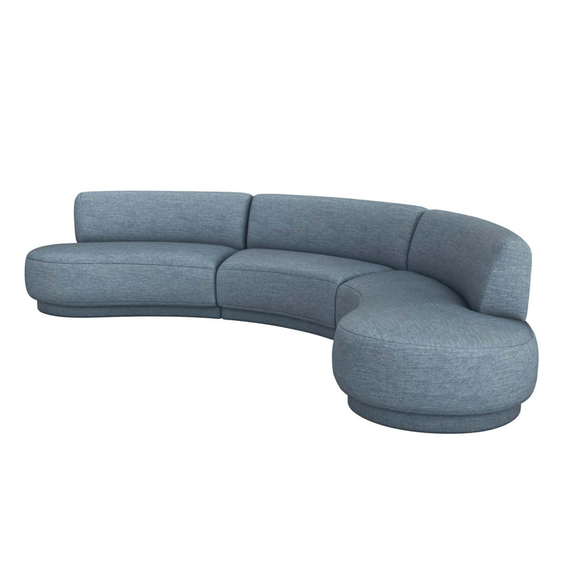 Nuage Sectional, Surf Polyester Twill, Right Hand Facing