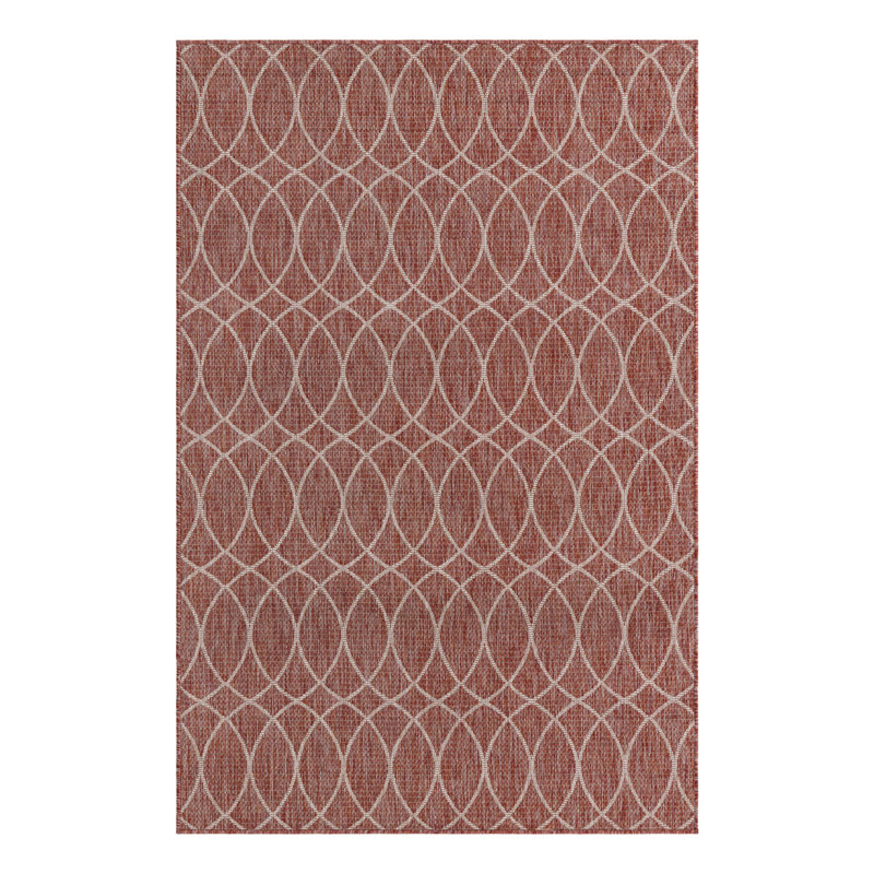 Tapis rouille intérieur / extérieur rouille rouille, Rectangle 5 pi 3 po x 7 pi 10 po