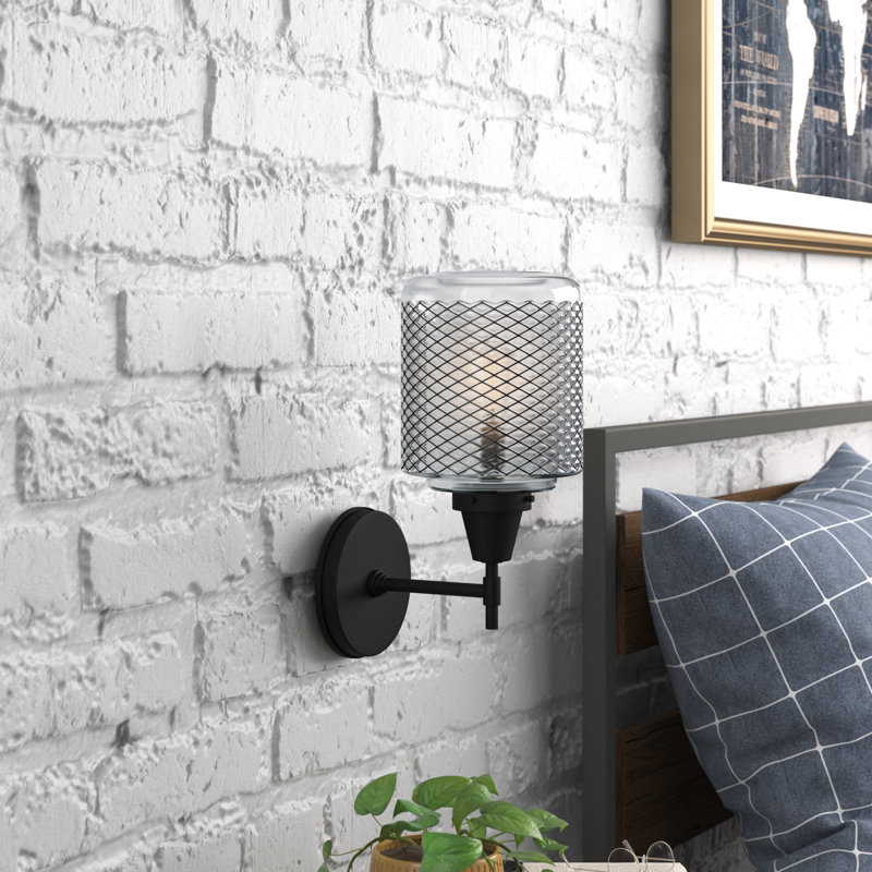 Gayle Chrome Armed Sconce, Incandescent, Matte Black