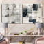 Francina - Ensemble de 2 collages carrés à formes abstraites-101860546-101860547