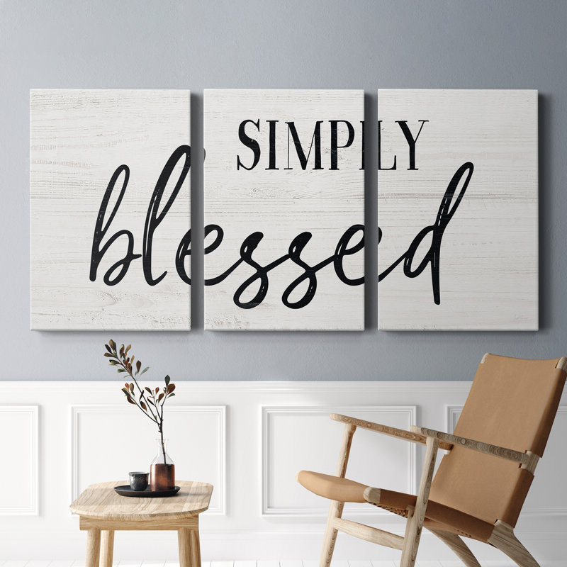 Simply - Ensemble de 3 reproductions sur toiles tendues, H 60 po x l 120 po x P 1 po
