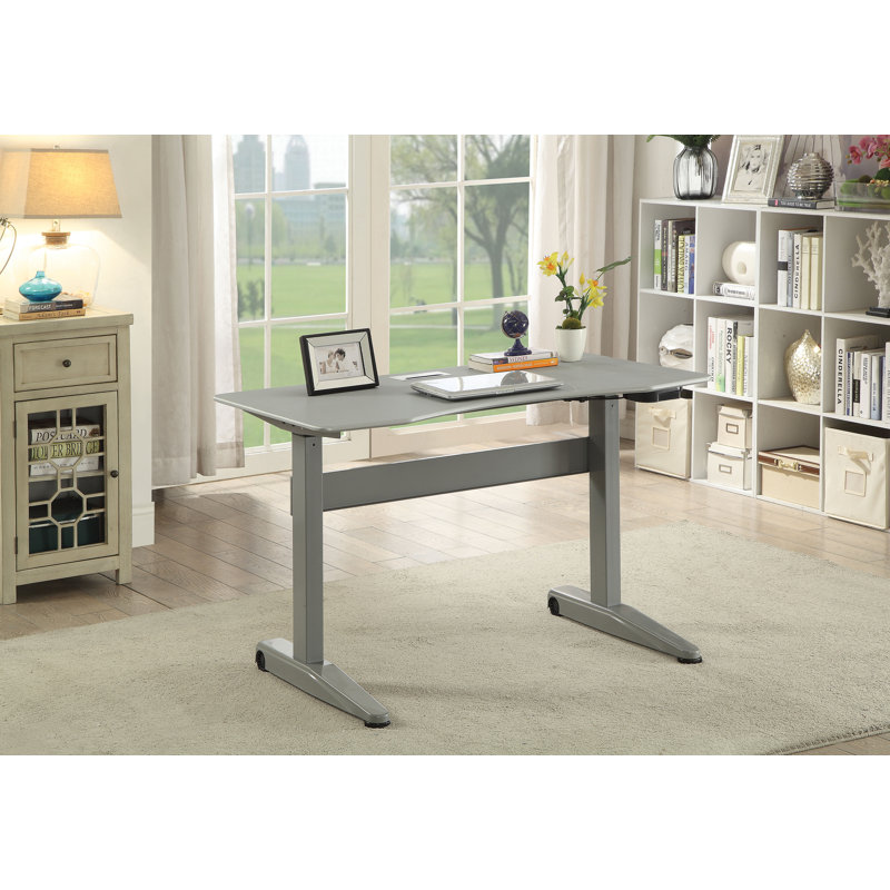 Bureau pour travailler debout à hauteur réglable, H 28,75 po x l 47,25 po x P 29,18 po, Gris