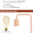 Rose Gold Desk Lamp - Edison Desk Lamp - Industrial Bedside Lamp For Bedroom, Living Room, Dormitory - Small Metal Lamp For Reading, Nightstand, Dressing Table-677008717