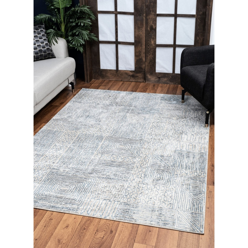 Decorative Blue Area Rug Gccnc6009, 5.25 Ft X 7.25 Ft, , Stain-, Enhances Your Home Interior - Elegance Gccnc6009 Blue, 5 3 In 7 In, Stain , Ideal For A Cozy Bedroom