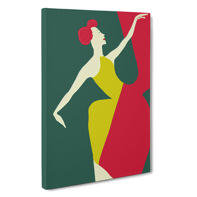 Abstract Dancing Woman No.3 - Wrapped Canvas, 50cm H x 35cm W x 3cm D
