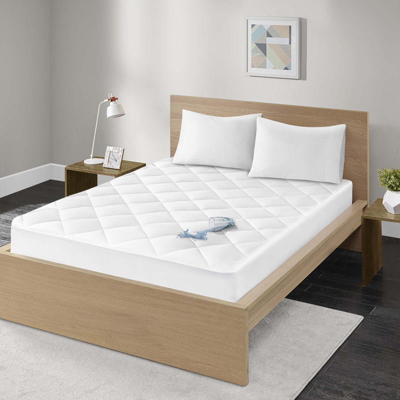 Protège-matelas imperméable en satin de coton 300 fils, Lit simple