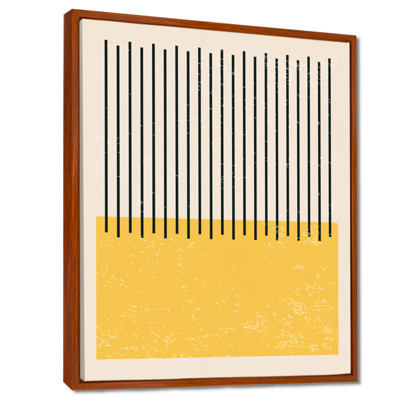 «Minimal Geometric Compostions», impression sur toile, H 40 po x l 30 po, Reproduction avec cadre flottant, Brun