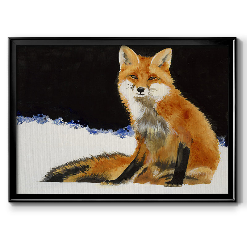 " Fox ", 30" H x 44" W x 1.5" D, Black