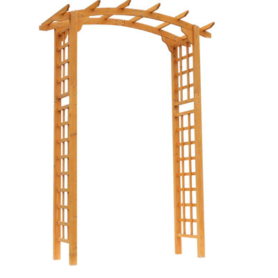 Outdoor Round Wood Garden Pergola Style - 90 In Height, 28.5 Width, 63 Depth, 31.13 Lb Yellow Fir Add Elegance To Space Arch Trellis Inches Tall, Wide, Deep, Simple Put Together