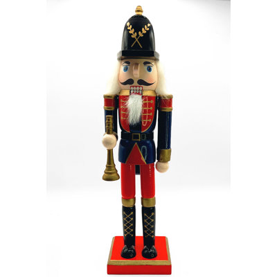 Casse-noisette de Noël The Piper.  Décoration festive classique en bois F07M14-39-N01365D