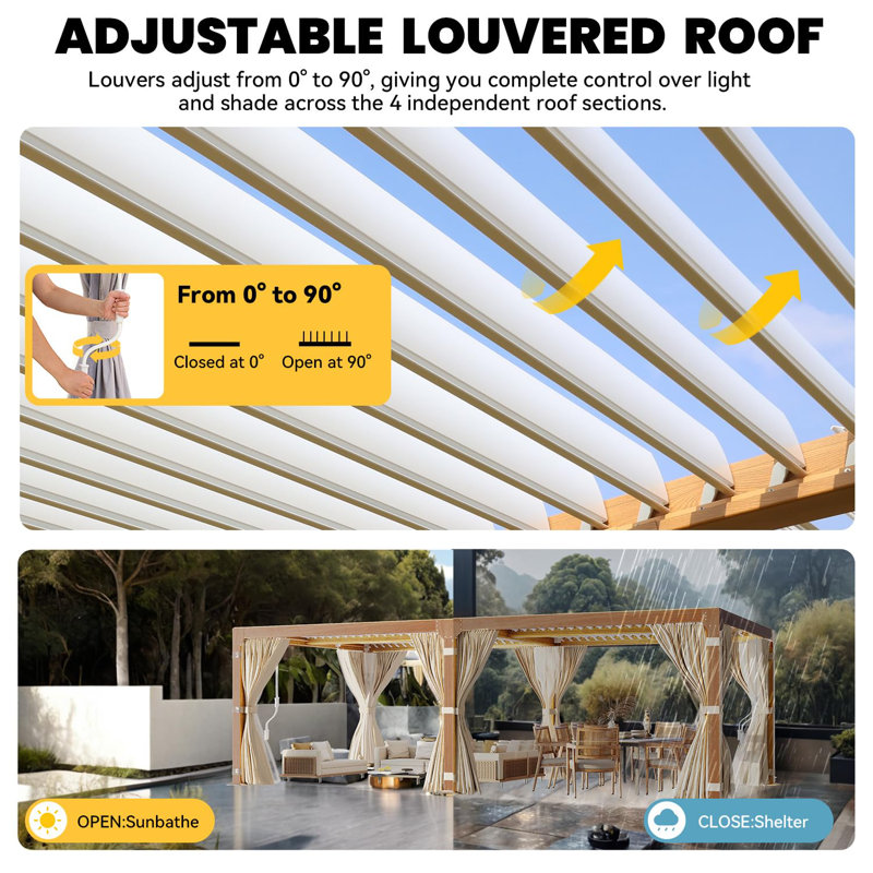 Pergola 12 X 24, Grain du bois