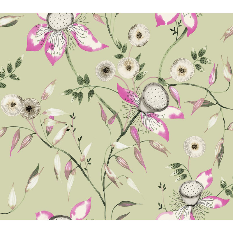 Floral Roll, Light Green