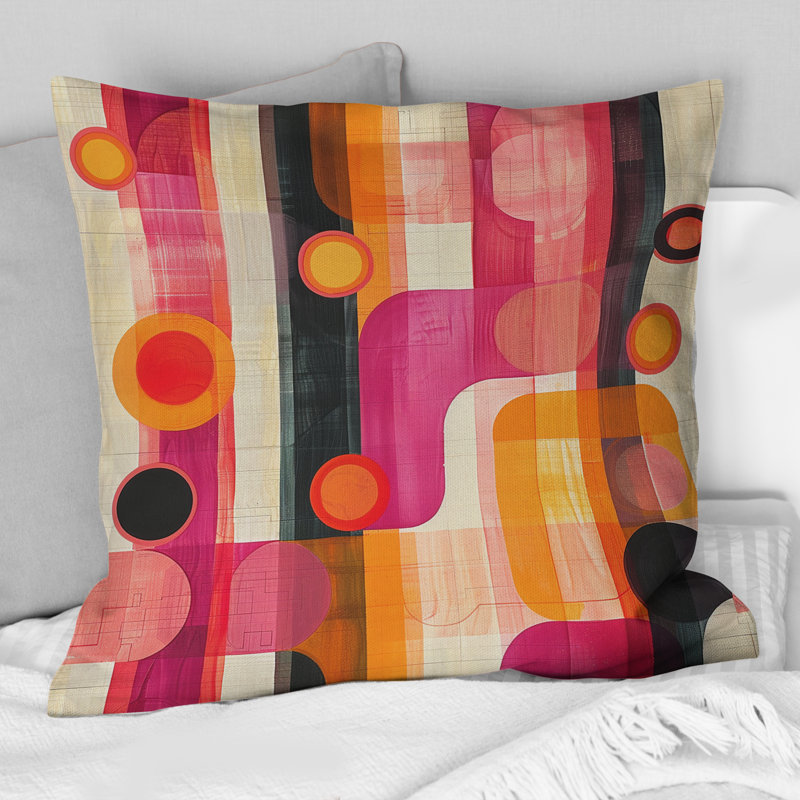 Geometric Throw Pillow, 18"H x 18"W