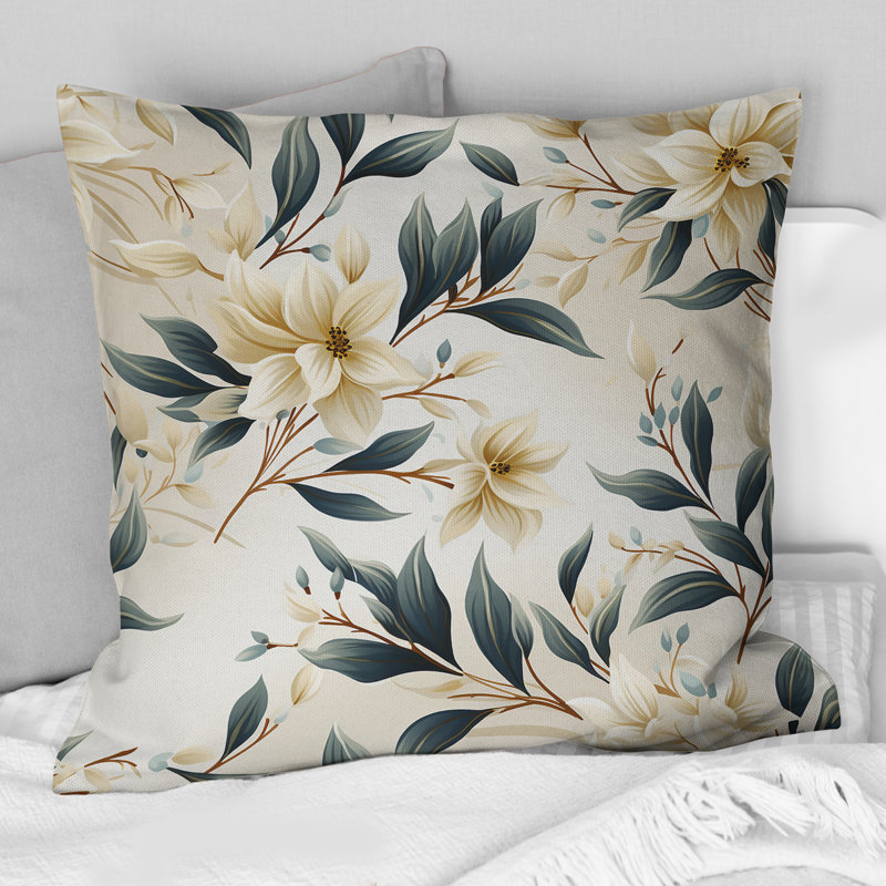 Coussin Whispering Vines I - Plants, H 18 po x l 18 po