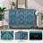 Accent Cabinet With 3 Doors, Storage Cabinet With Solid Wood Legs And Adjustable Shelves, Sideboard Buffet For Living Room, Entryway, Dining Room, Bedroom, Blue-1724973811