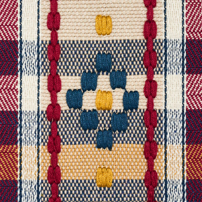 Tissu à carreaux Hutton, Rouge / bleu marine