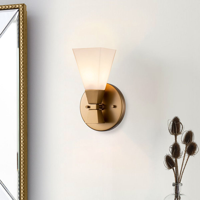 Bowtie 1 Light Bath Sconce, Lacquered Gold