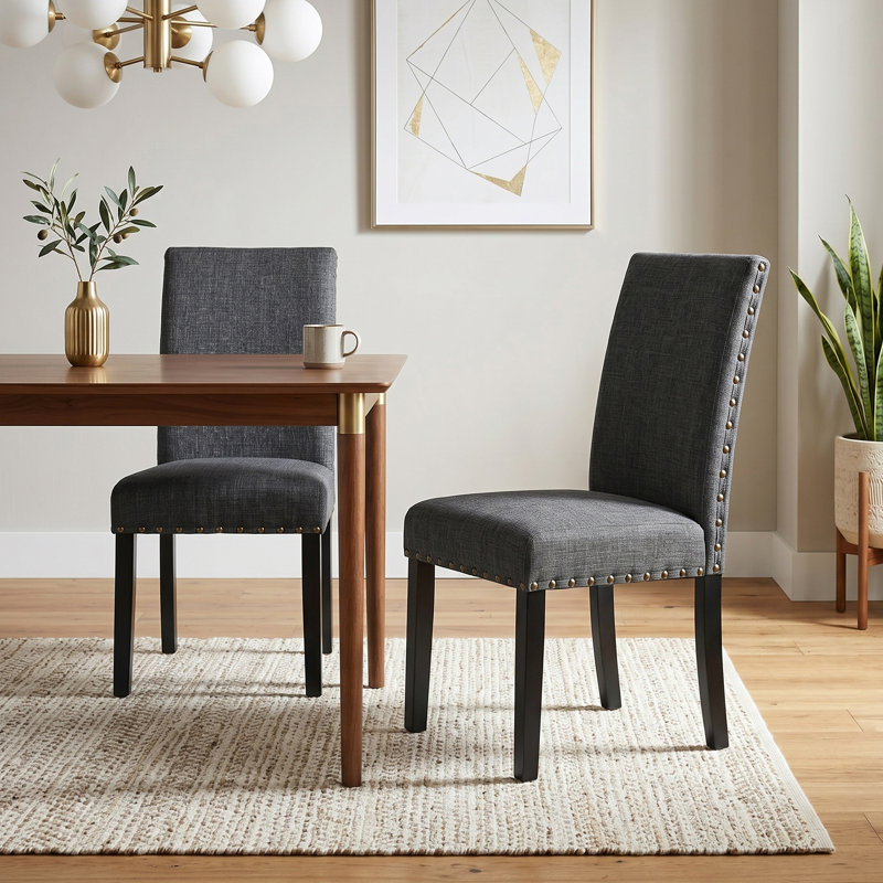 Haysi 19.25'' H Upholstered Side Chair, Gray