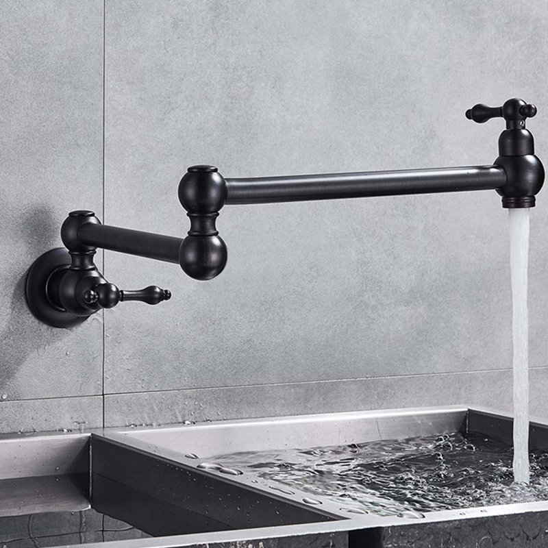 Pot Filler Faucet Wall Mount, , Double Joint Swing Arms, Scratch Resistance, Rust 100% Brass For And Simple Cleaning Practice , Easy Experience