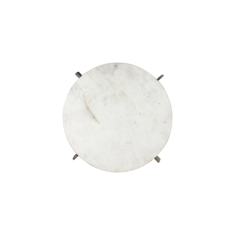 Anak Marble End Table, White